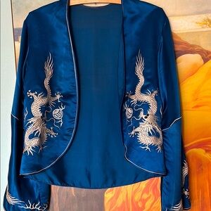 One of a kind antique Asian hand embroidered jacket